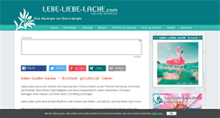 Desktop Screenshot of lebe-liebe-lache.com